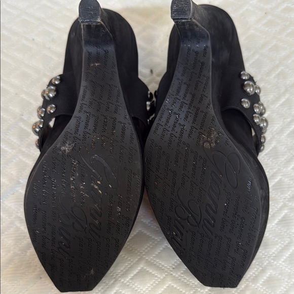 Gianni Bini Black Mary-Jane Studded Heels - Picture 6 of 11